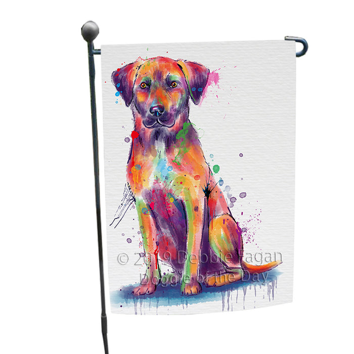 Watercolor Black Mouth Cur Dog Garden Flag GFLG66352