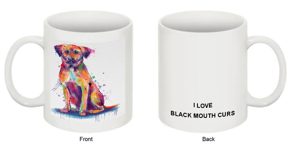 Watercolor Black Mouth Cur Dog Coffee Mug MUG52936