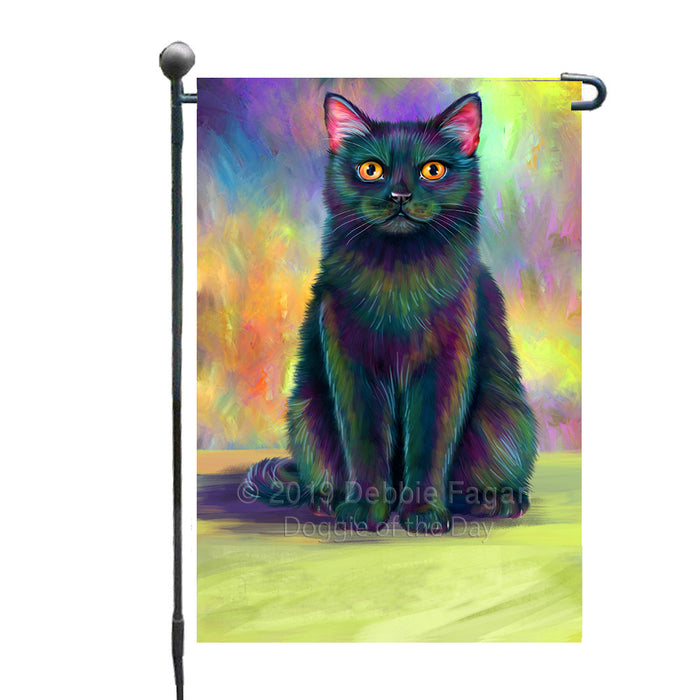 Personalized Paradise Wave Black Cat Custom Garden Flags GFLG-DOTD-A60012