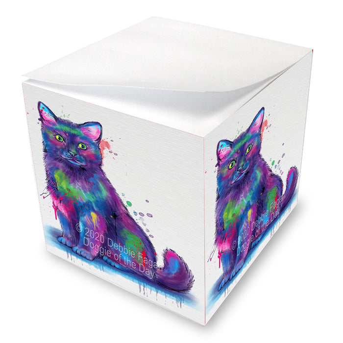 Watercolor Black Cat Note Cube NOC-DOTD-A56908