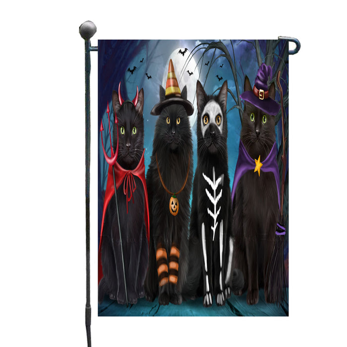 Halloween Trick or Treat Black Cats Garden Flags Outdoor Decor for Homes and Gardens Double Sided Garden Yard Spring Decorative Vertical Home Flags Garden Porch Lawn Flag for Decorations