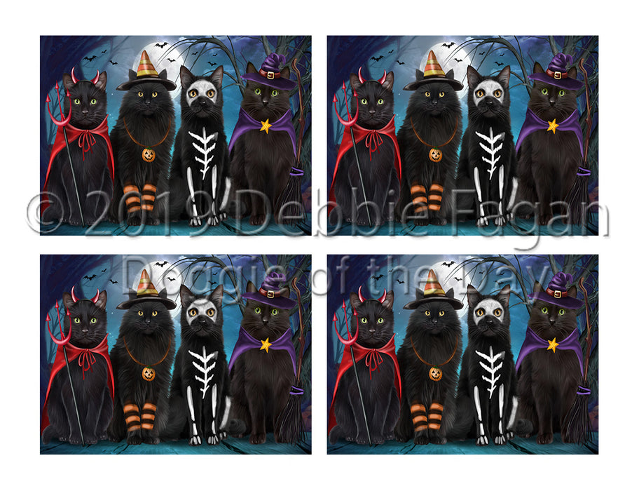 Halloween Trick or Teat Black Cats Placemat