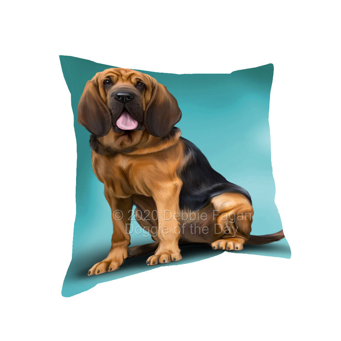 Bloodhound Dog Pillow with Top Quality High-Resolution Images - Ultra Soft Pet Pillows for Sleeping - Reversible & Comfort - Ideal Gift for Dog Lover - Cushion for Sofa Couch Bed - 100% Polyester