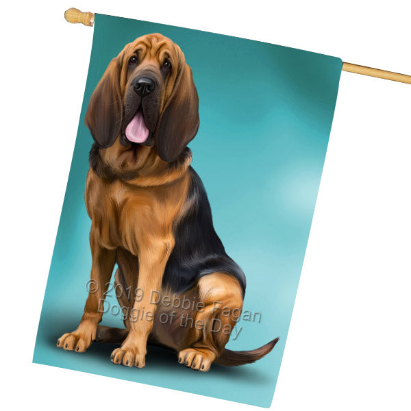 Bloodhound Dog House Flag FLG65573