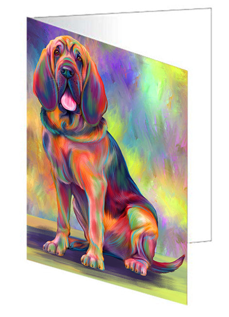 Paradise Wave Bloodhound Dog Handmade Artwork Assorted Pets Greeting Cards and Note Cards with Envelopes for All Occasions and Holiday Seasons GCD79805