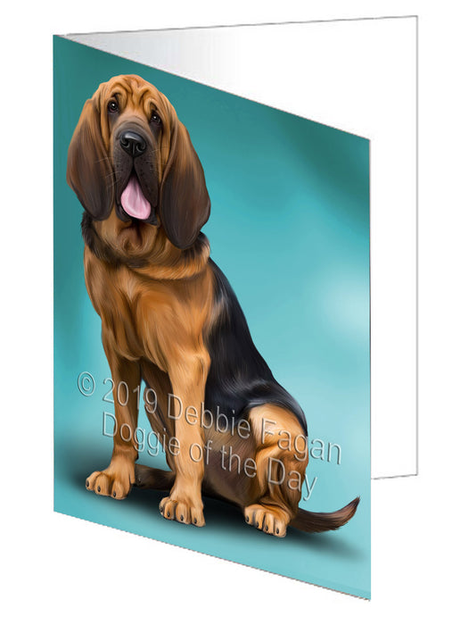 Bloodhound Dog Handmade Artwork Assorted Pets Greeting Cards and Note Cards with Envelopes for All Occasions and Holiday Seasons GCD77600