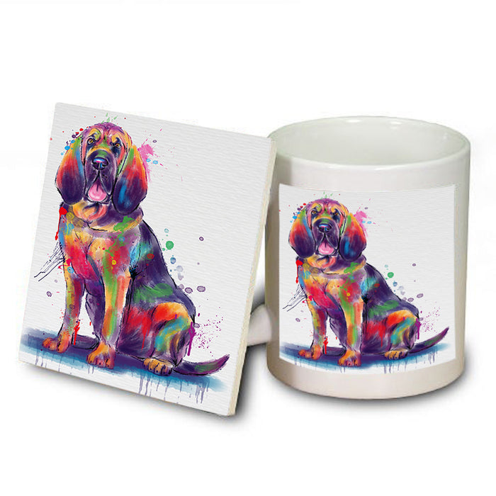 Watercolor Bloodhound Dog Mug and Coaster Set MUC57531