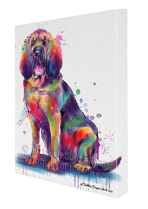 Watercolor Bloodhound Dog Canvas Print Wall Art Décor CVS145457