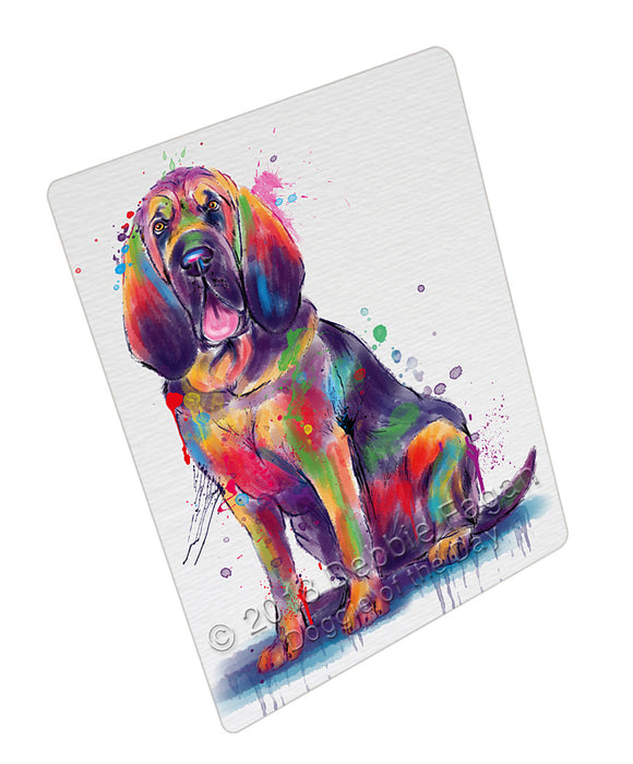 Watercolor Bloodhound Dog Cutting Board - For Kitchen - Scratch & Stain Resistant - Designed To Stay In Place - Easy To Clean By Hand - Perfect for Chopping Meats, Vegetables