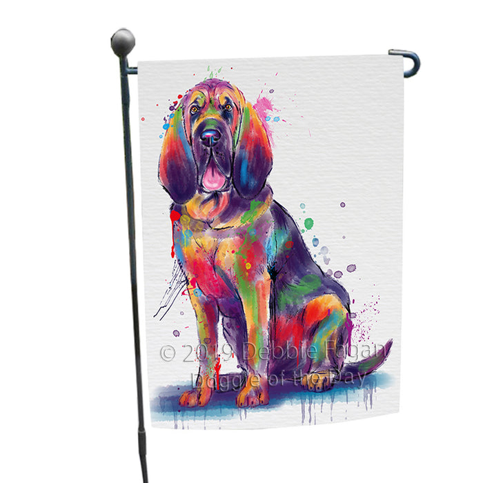 Watercolor Bloodhound Dog Garden Flag GFLG66353