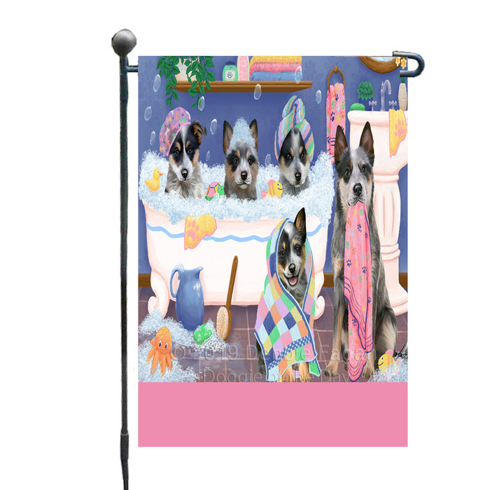 Personalized Rub A Dub Dogs In A Tub Blue Heeler Dogs Custom Garden Flag GFLG64855