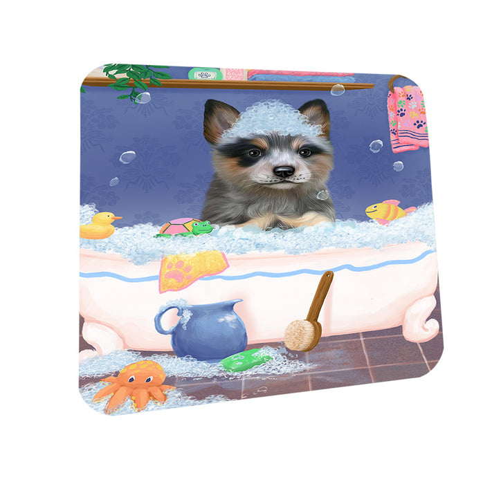Rub A Dub Dog In A Tub Blue Heeler Dog Coasters Set of 4 CST57271
