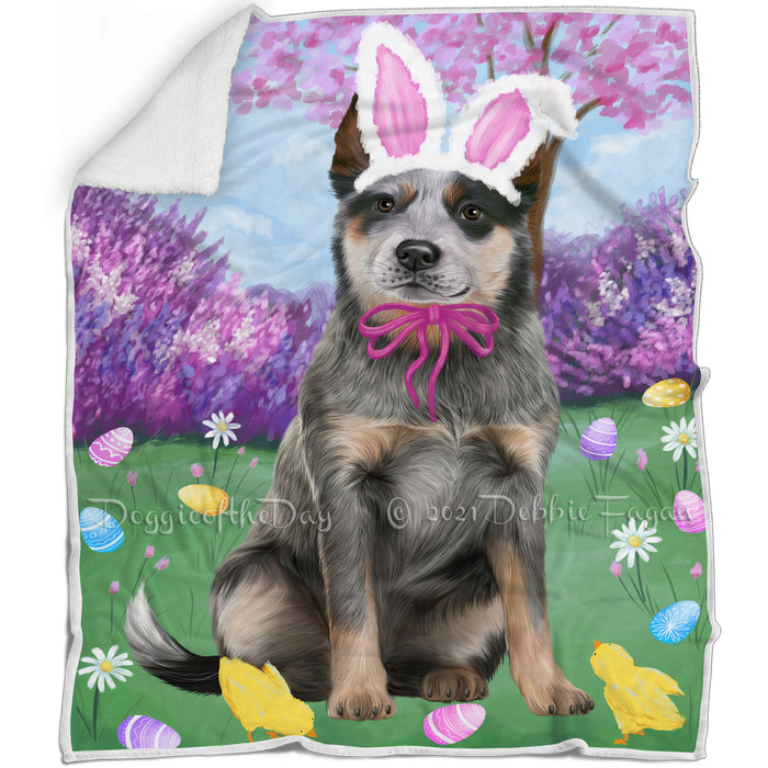 Easter Holiday Blue Heeler Dog Blanket BLNKT131637