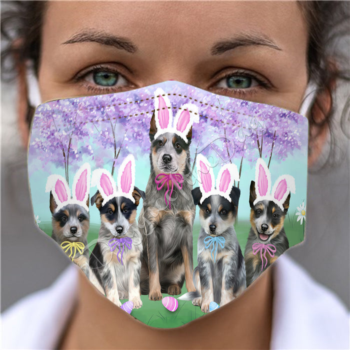 Easter Holiday Blue Heeler Dogs Face Mask FM49580