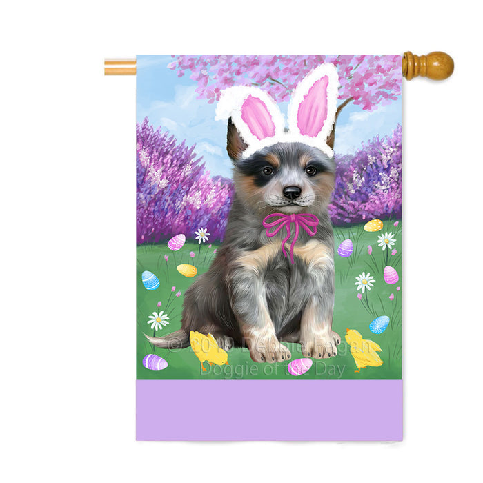 Personalized Easter Holiday Blue Heeler Dog Custom House Flag FLG-DOTD-A58827