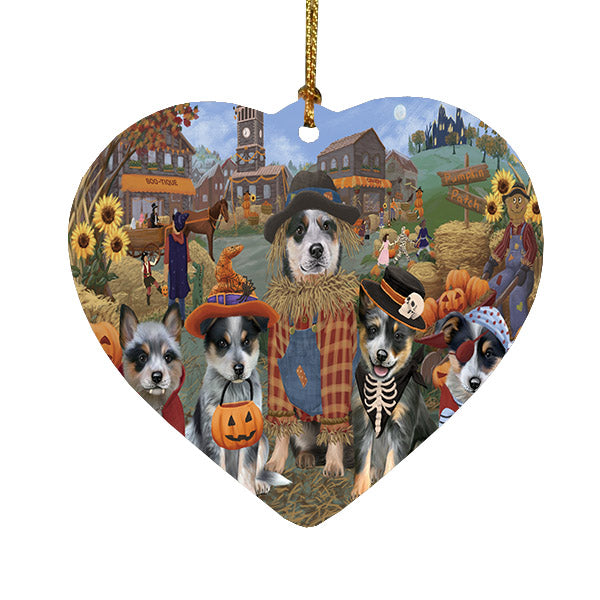 Halloween 'Round Town Black Cats Heart Christmas Ornament HPOR57475