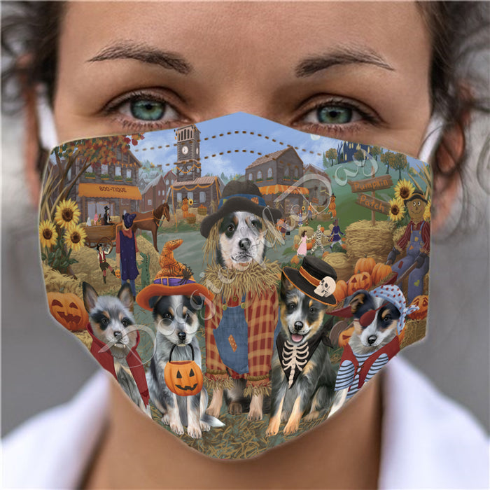 Halloween 'Round Town Blue Heeler Dogs Face Mask FM49932