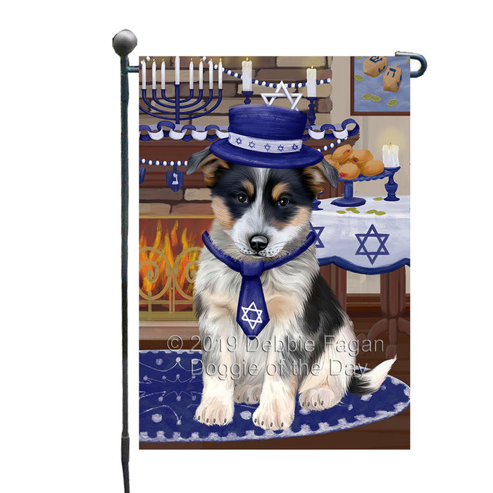 Happy Hanukkah Blue Heeler Dog Garden Flag GFLG66019