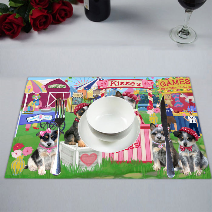 Carnival Kissing Booth Blue Heeler Dogs Placemat