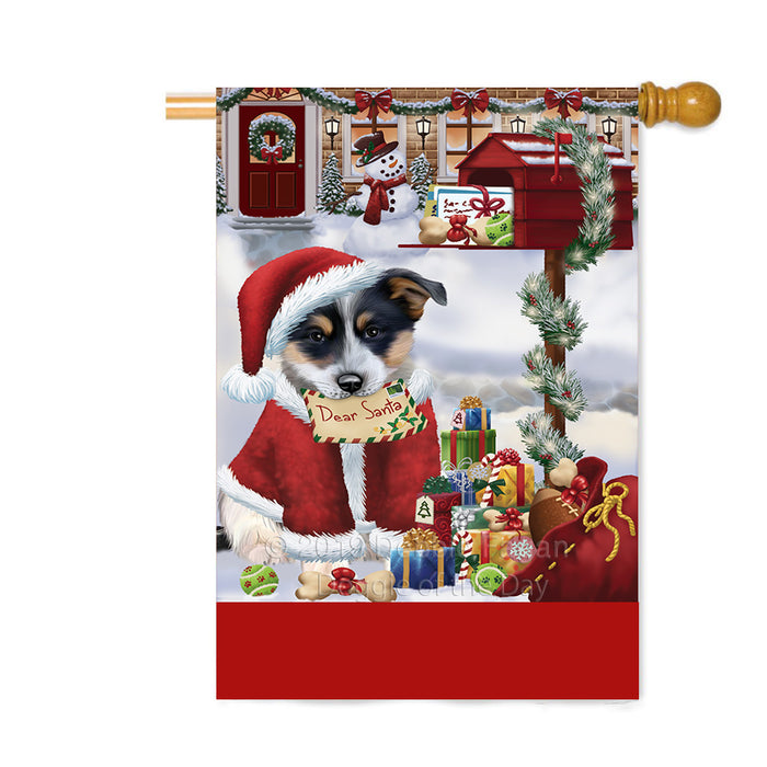 Personalized Happy Holidays Mailbox Blue Heeler Dog Christmas Custom House Flag FLG-DOTD-A59960