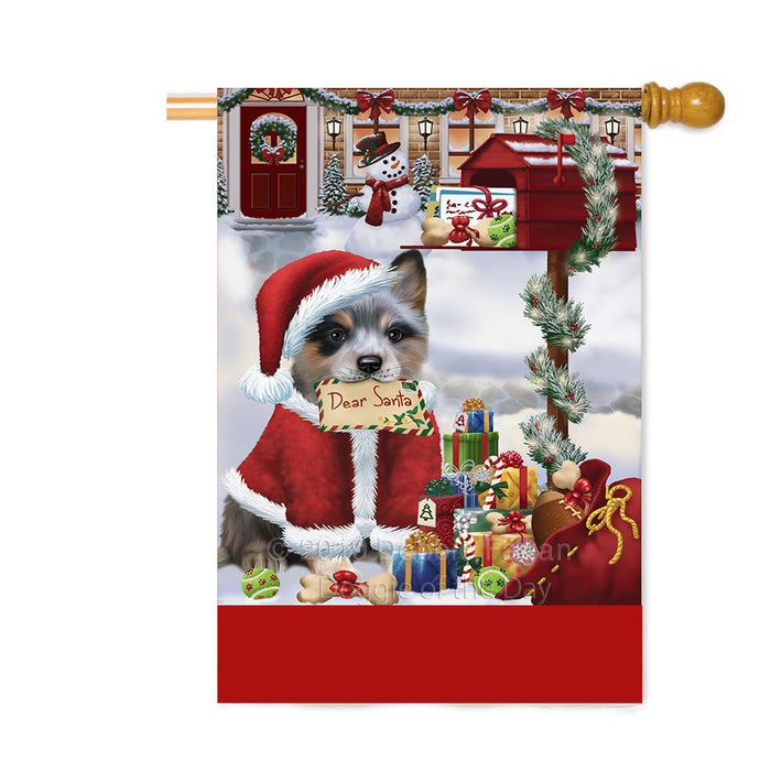 Personalized Happy Holidays Mailbox Blue Heeler Dog Christmas Custom House Flag FLG-DOTD-A59961