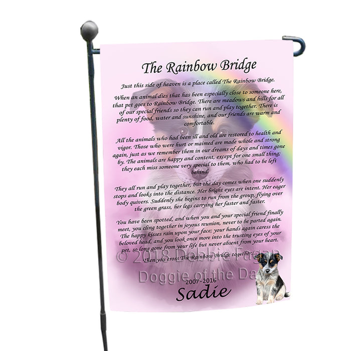Rainbow Bridge Blue Heeler Dog Garden Flag GFLG56106