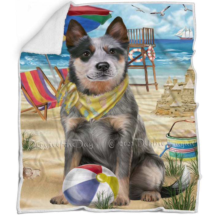 Pet Friendly Beach Blue Heeler Dog Blanket BLNKT142471
