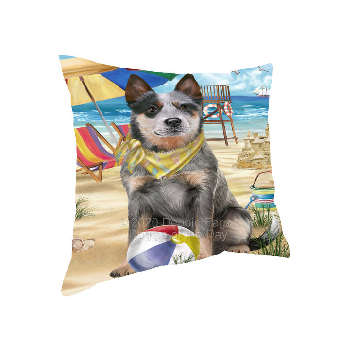 Pet Friendly Beach Blue Heeler Dog Pillow with Top Quality High-Resolution Images - Ultra Soft Pet Pillows for Sleeping - Reversible & Comfort - Ideal Gift for Dog Lover - Cushion for Sofa Couch Bed - 100% Polyester, PILA91597
