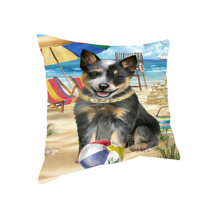 Pet Friendly Beach Blue Heeler Dog Pillow with Top Quality High-Resolution Images - Ultra Soft Pet Pillows for Sleeping - Reversible & Comfort - Ideal Gift for Dog Lover - Cushion for Sofa Couch Bed - 100% Polyester, PILA91600