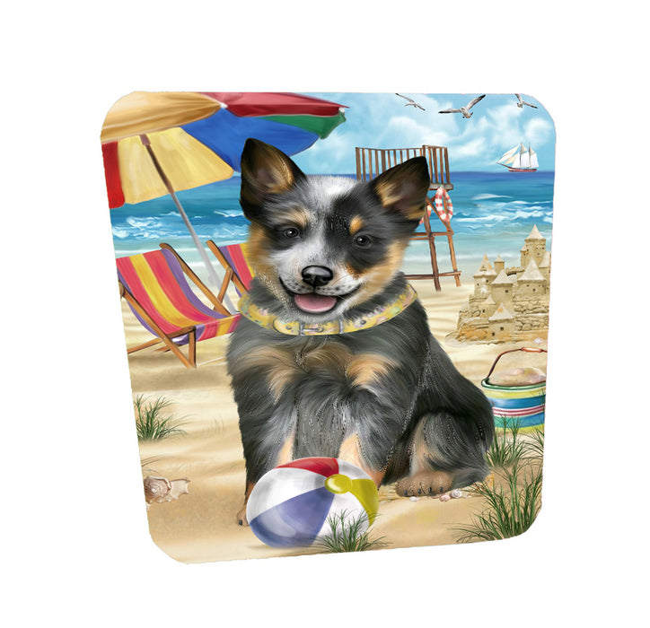 Pet Friendly Beach Blue Heeler Dog Coasters Set of 4 CSTA58127