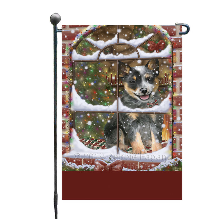Personalized Please Come Home For Christmas Blue Heeler Dog Sitting In Window Custom Garden Flags GFLG-DOTD-A60132