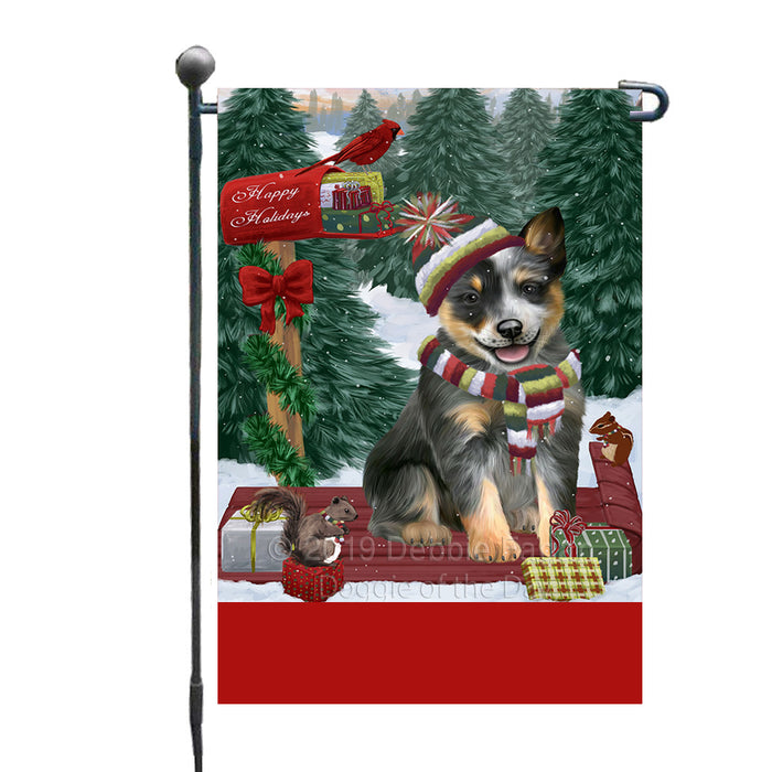 Personalized Merry Christmas Woodland Sled  Blue Heeler Dog Custom Garden Flags GFLG-DOTD-A61512