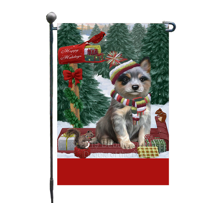 Personalized Merry Christmas Woodland Sled  Blue Heeler Dog Custom Garden Flags GFLG-DOTD-A61513