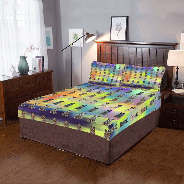 Paradise Wave Blue Heelers Dogs 3-Piece Bedding Set