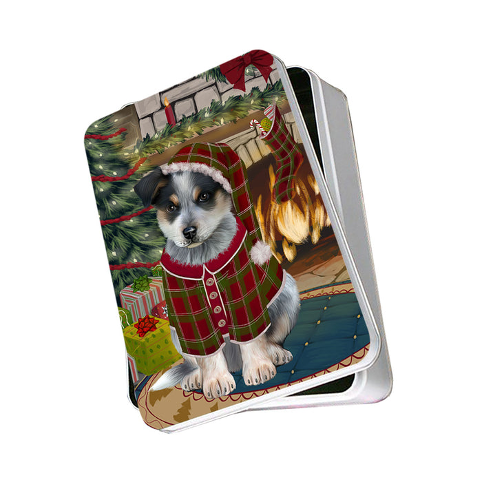 The Stocking was Hung Blue Heeler Dog Photo Storage Tin PITN55167