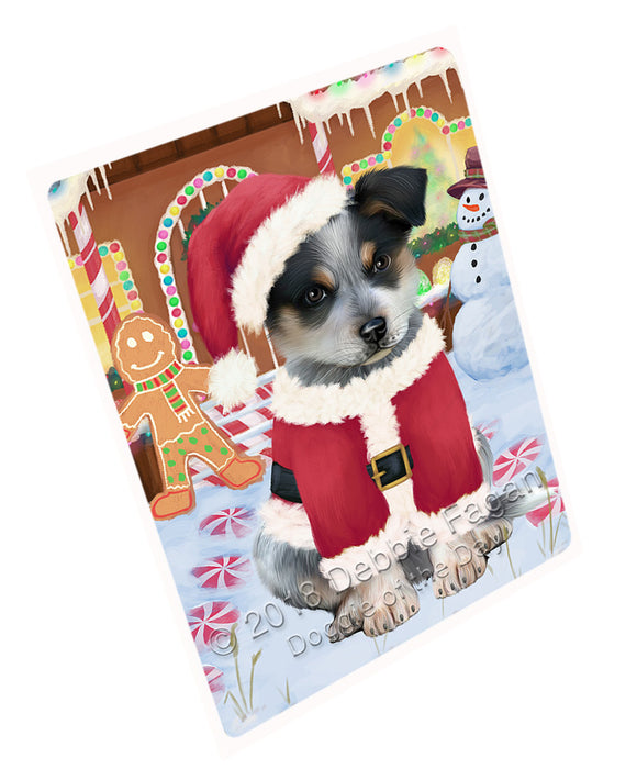 Christmas Gingerbread House Candyfest Blue Heeler Dog Large Refrigerator / Dishwasher Magnet RMAG99432
