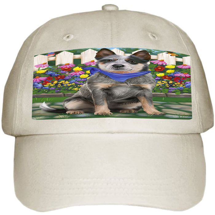 Spring Floral Blue Heeler Dog Ball Hat Cap HAT60456