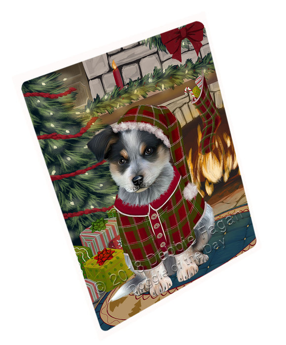 The Stocking was Hung Blue Heeler Dog Magnet MAG70809 (Small 5.5" x 4.25")