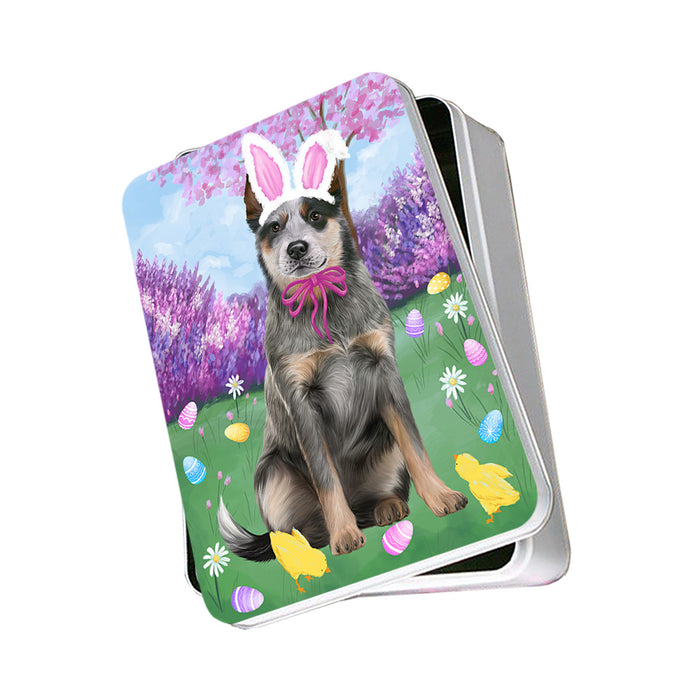 Easter Holiday Blue Heeler Dog Photo Storage Tin PITN56827