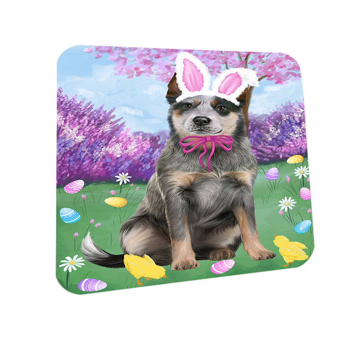 Easter Holiday Blue Heeler Dog Coasters Set of 4 CST56842