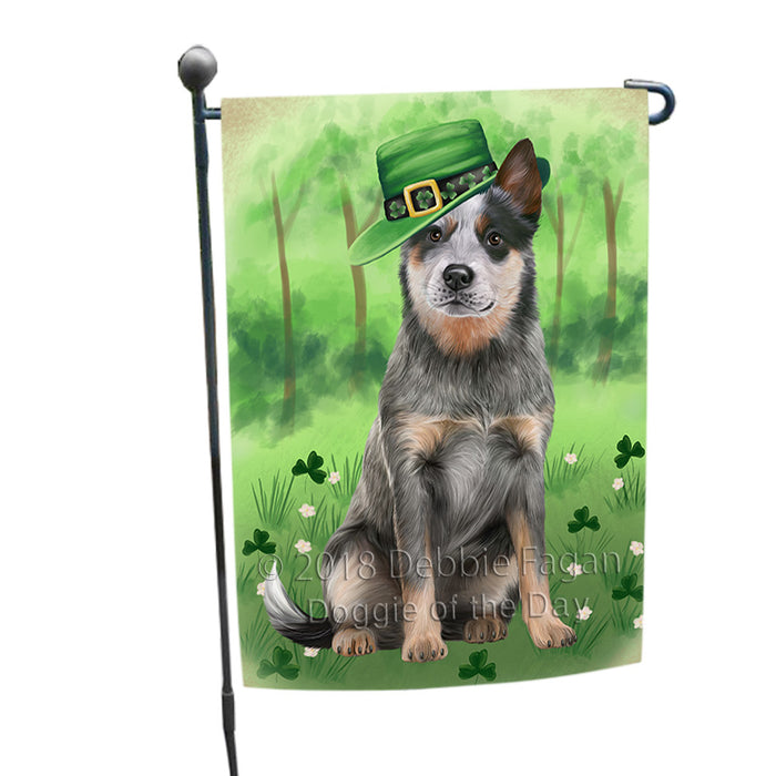 St. Patricks Day Irish Portrait Blue Heeler Dog Garden Flag GFLG64956