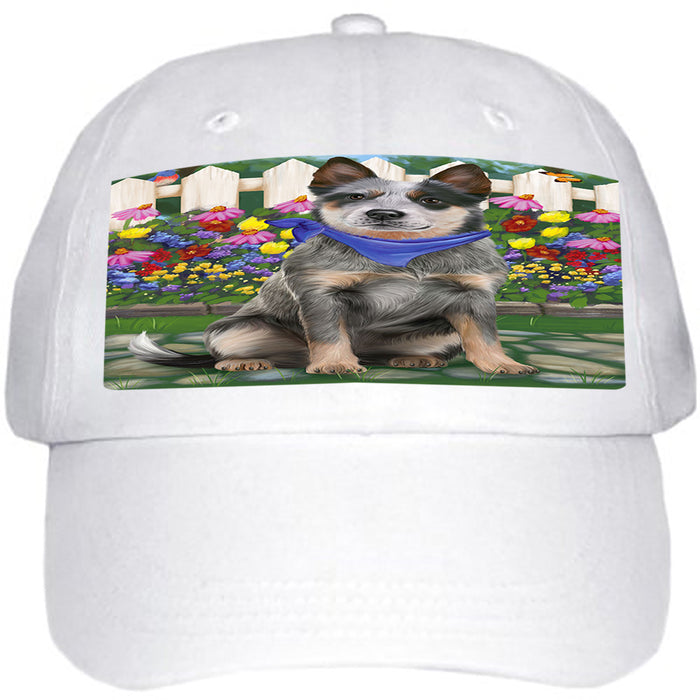 Spring Floral Blue Heeler Dog Ball Hat Cap HAT60456