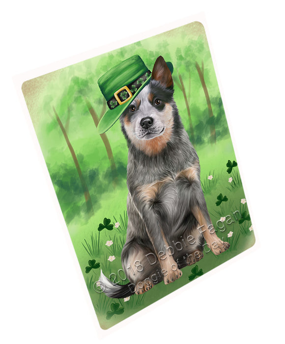 St. Patricks Day Irish Portrait Blue Heeler Dog Cutting Board C77229