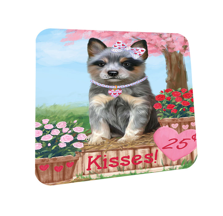 Rosie 25 Cent Kisses Blue Heeler Dog Coasters Set of 4 CST55893