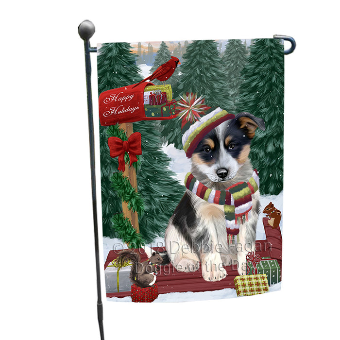 Merry Christmas Woodland Sled Blue Heeler Dog Garden Flag GFLG55148
