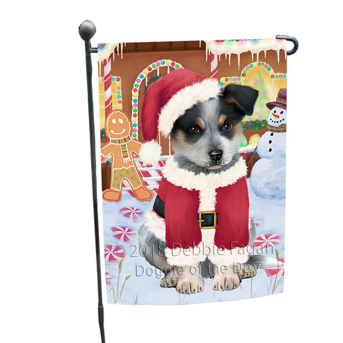 Christmas Gingerbread House Candyfest Blue Heeler Dog Garden Flag GFLG56742