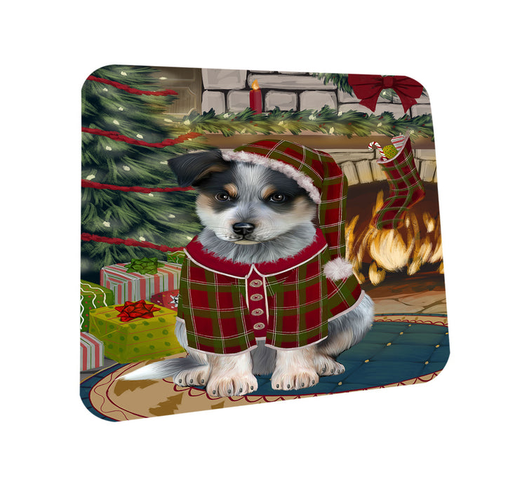 The Stocking was Hung Blue Heeler Dog Coasters Set of 4 CST55182