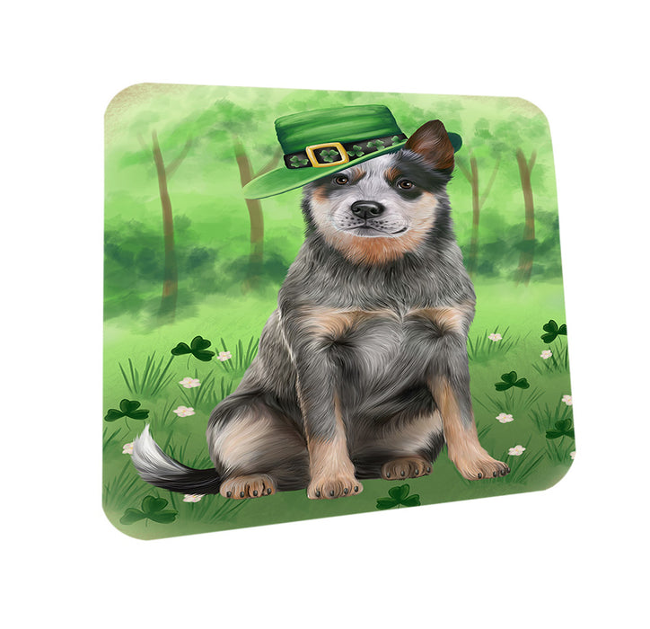 St. Patricks Day Irish Portrait Blue Heeler Dog Coasters Set of 4 CST56946