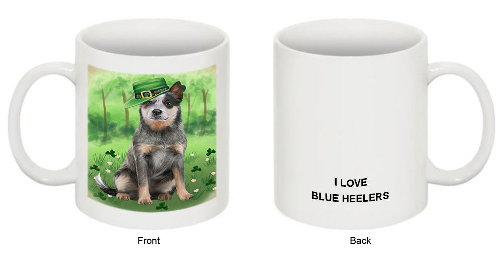 St. Patricks Day Irish Portrait Blue Heeler Dog Coffee Mug MUG52386