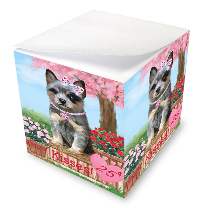 Rosie 25 Cent Kisses Blue Heeler Dog Note Cube NOC54007